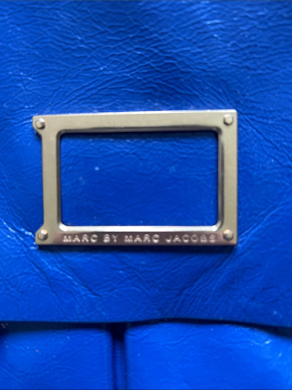 Marc Jacobs Royal Blue Leather Satchel with Gold Hardware - Picture 2 of 9